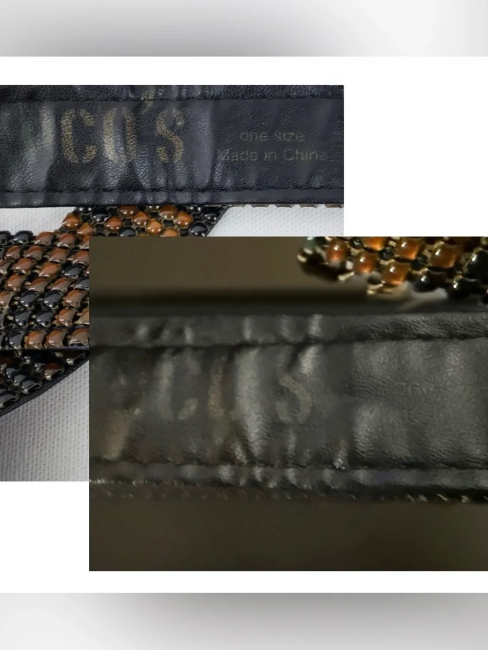 Vintage Y2K Chico's Glass Bead/Metal Mesh & Chain Fringed Belt/Neckace